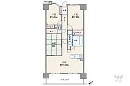 宝マンション新守山イースト 3LDKの間取図画像