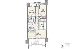 ユーハウス第8千代田 3LDKの間取図画像