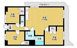 アーデント熊野 3LDKの間取図画像