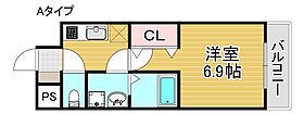 Rays Product西住之江adamU  ｜ 大阪府大阪市住之江区西住之江1丁目9-18（賃貸マンション1K・8階・22.24㎡） その2