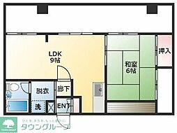 花小金井第一ビル 1LDKの間取図画像