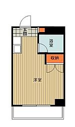 第2角田ビル ワンルームの間取図画像