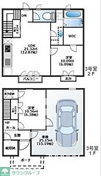 小平市仲町タウンハウス 2LDKの間取図画像