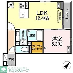Asset-Court曙町 1LDKの間取図画像