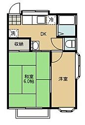 第一エスハイツ 2Kの間取図画像
