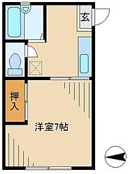 グレイス80 1Kの間取図画像