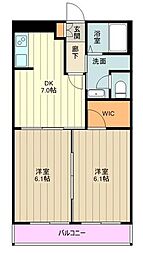 アークヘリテイジ 2DKの間取図画像