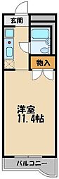 向原マンション 1Kの間取図画像