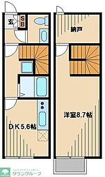 ボナールハウス新川 1SDKの間取図画像