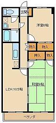 レユスイール向原 2LDKの間取図画像