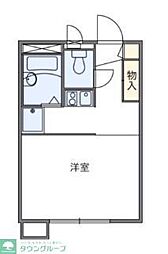 レオパレスデルニエK2 1Kの間取図画像