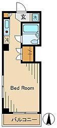 サンテミリオン西国分寺 ワンルームの間取図画像