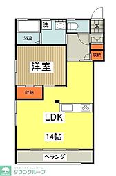メゾン・プレーヌ 1LDKの間取図画像