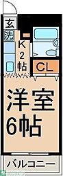 コーポ小荷田 1Kの間取図画像