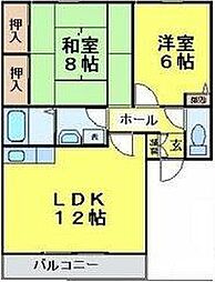 モダニティハウス 2LDKの間取図画像