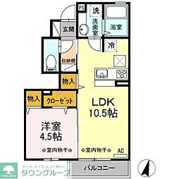 ルミエール 1LDKの間取図画像