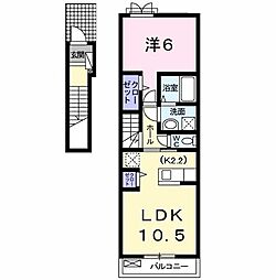 ベル・オーブ 1LDKの間取図画像