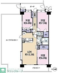 ヴィラージュ・ヴェール9番館 3LDKの間取図画像