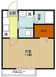 アドバンス 1Kの間取図画像