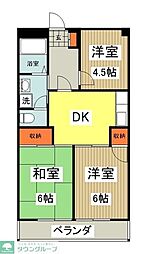 ラリーマンション 3DKの間取図画像