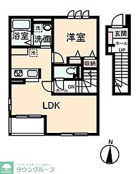 HOLY HAUS 1LDKの間取図画像