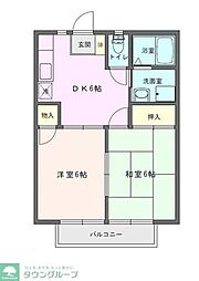 ヴィオレ久米川 2DKの間取図画像