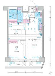 Genoviaカネガフチ 1SLDKの間取図画像