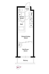 東京メトロ丸ノ内線 四谷三丁目駅 徒歩8分の賃貸マンション 5階1DKの間取り