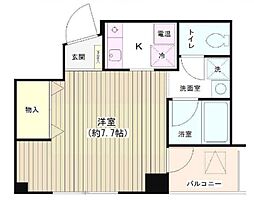 JR山手線 神田駅 徒歩4分の賃貸マンション 5階1Kの間取り