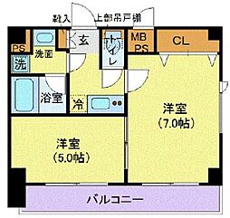 ルーブル小石川弐番館 2Kの間取図画像