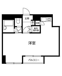 本郷コーポレイション ワンルームの間取図画像