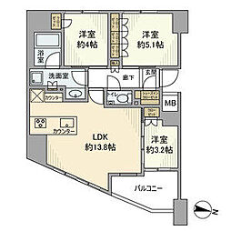 GREENPARK文京西片 3LDKの間取図画像