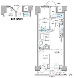 パークアクシス文京本郷 2LDKの間取図画像