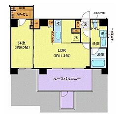 LEXE文京白山 1LDKの間取図画像