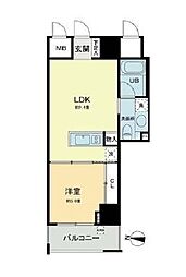 BelleFace本郷弓町 1LDKの間取図画像