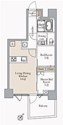 JMF-Residence蔵前二丁目 2LDKの間取図画像