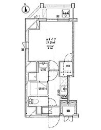 crealpremier浅草橋 1Kの間取図画像