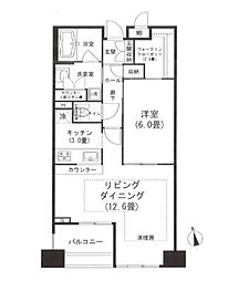 ベラカーサ秋葉原 1LDKの間取図画像