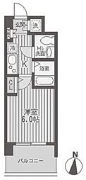 レジディア両国 1Kの間取図画像