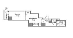 フォレシティ蔵前 1DKの間取図画像