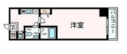 カスタリア蔵前 1Kの間取図画像