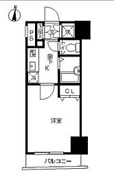 スカイコート両国弐番館 1Kの間取図画像