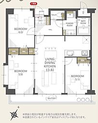 コスモノーブル武蔵浦和3 3LDKの間取図画像