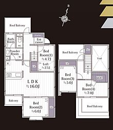 ライオンズマンション大宮吉野原 4LDKの間取図画像