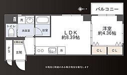 秀和第2三田綱町レジデンス 1LDKの間取図画像