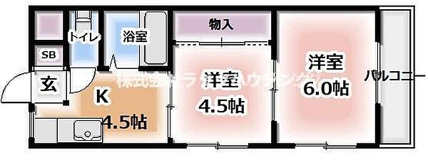 栄光サンプラザII ｜大阪府寝屋川市木田町(賃貸マンション2DK・1階・30.00㎡)の写真 その2