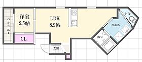 ブロンテ北在家EAST  ｜ 兵庫県加古川市加古川町北在家（賃貸アパート1LDK・2階・27.95㎡） その2