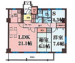 間取図画像 2SLDK