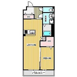 KAYS’ SUITE Sunny Med. 1階1LDKの間取り