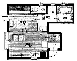 サンピース 1DKの間取図画像